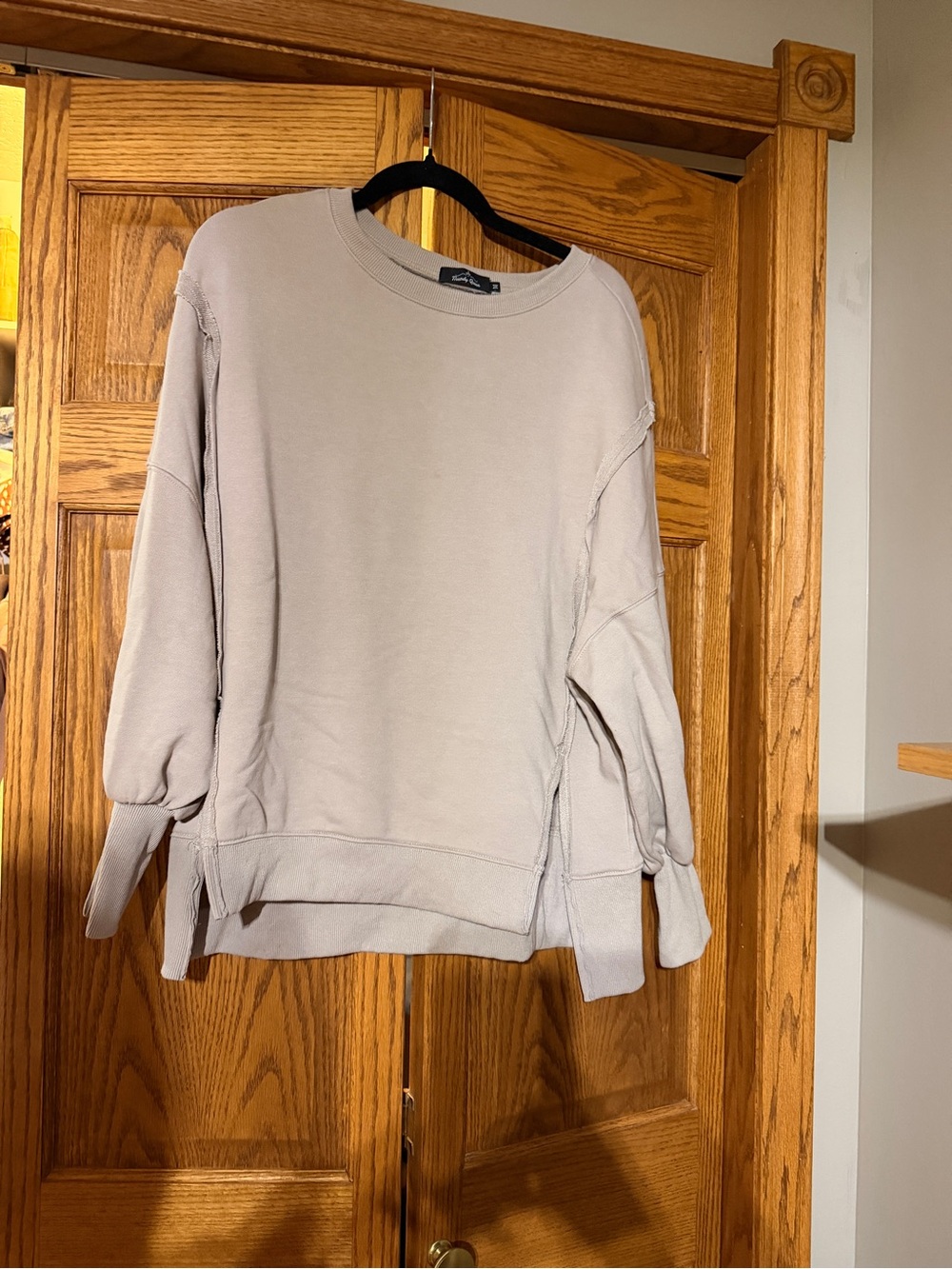 Relaxed Crewneck Sweatshirt - Taupe